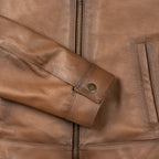 Women's Brown Lambskin Leather Slim-Fit Biker Jacket