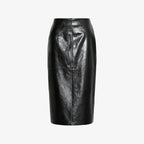 Women's Leather Midi Skirt