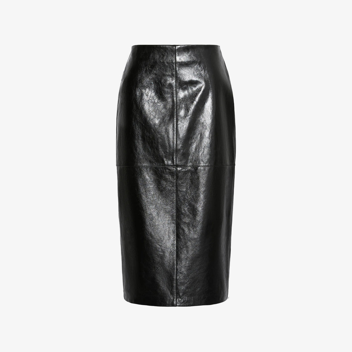 Women's Leather Midi Skirt