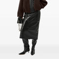 Women's Leather Midi Skirt