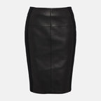 Women's Leather and Ponte Panelled Pencil Skirt