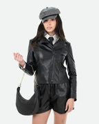 Women's Perfecto Lambskin Black Leather Biker Jacket