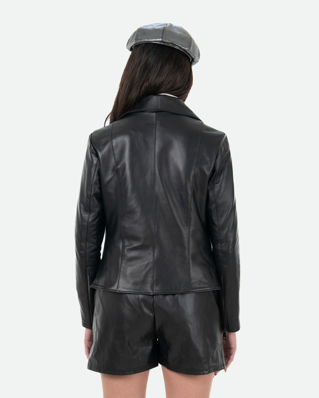 Women's Perfecto Lambskin Black Leather Biker Jacket