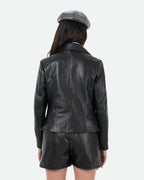 Women's Perfecto Lambskin Black Leather Biker Jacket