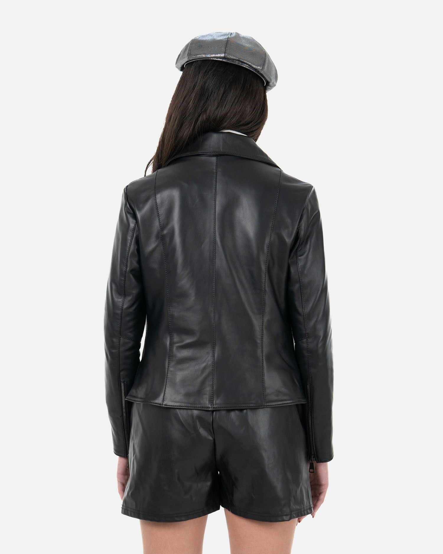 Women's Perfecto Lambskin Black Leather Biker Jacket