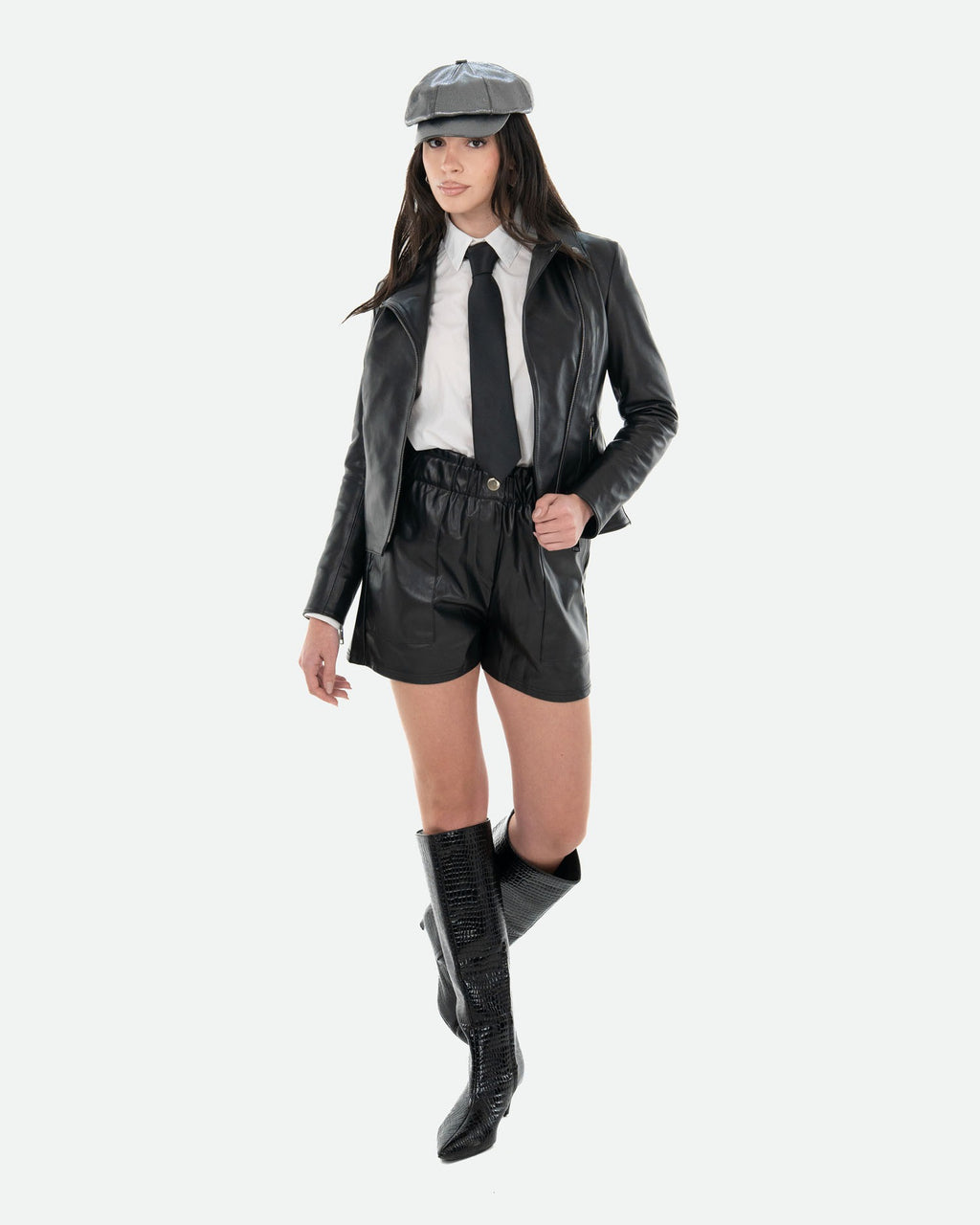 Women's Perfecto Lambskin Black Leather Biker Jacket