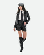 Women's Perfecto Lambskin Black Leather Biker Jacket