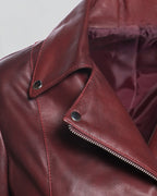 Women's Perfecto Lambskin Red Leather Biker Jacket