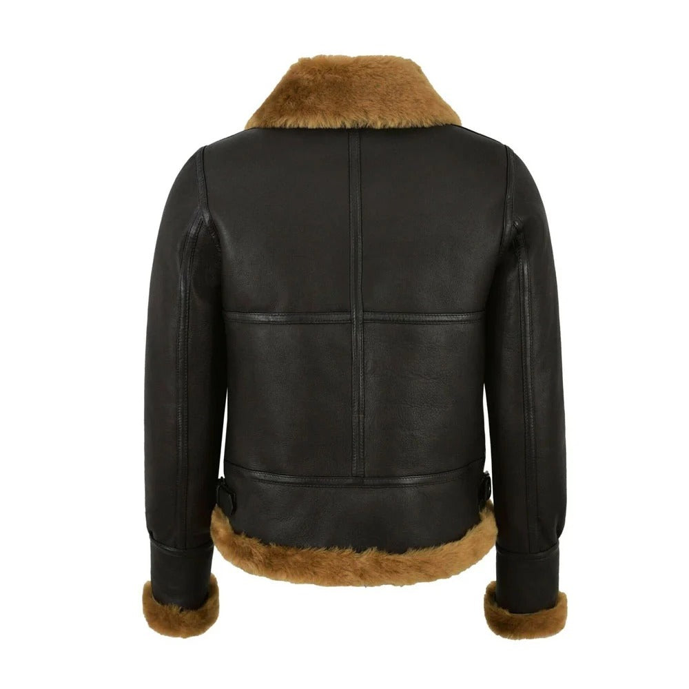 Women's RAF B-3 Sheepskin Shearling Aviator Jacket
