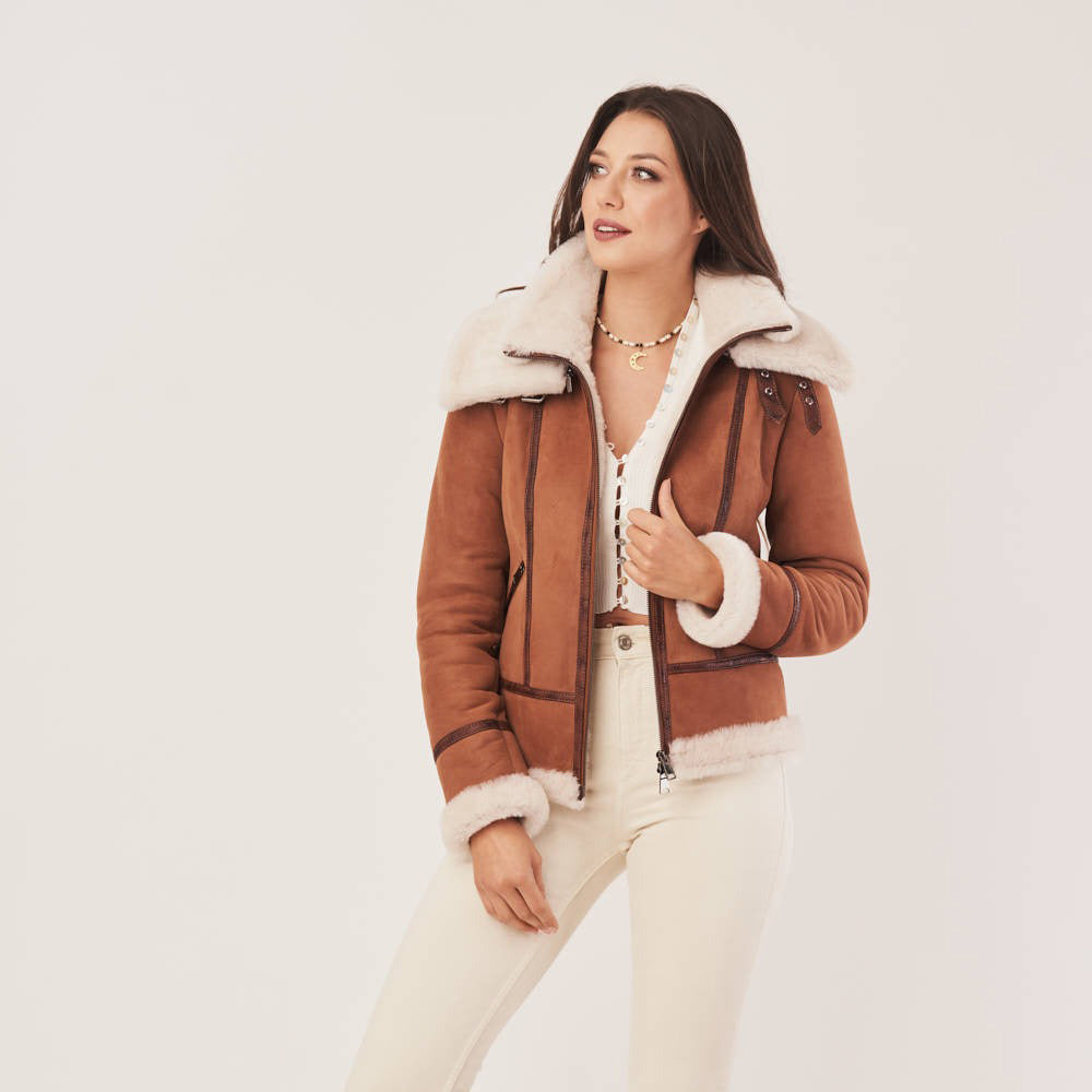 Women's Shearling Aviator Jacket