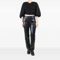 Women's Straight Leg Leather Pants