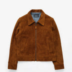 Women's Suede Leather Zip Jacket