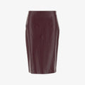 Women's Textured Leather Midi Skirt
