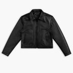 Women's Vintage Black Lambskin Biker Jacket