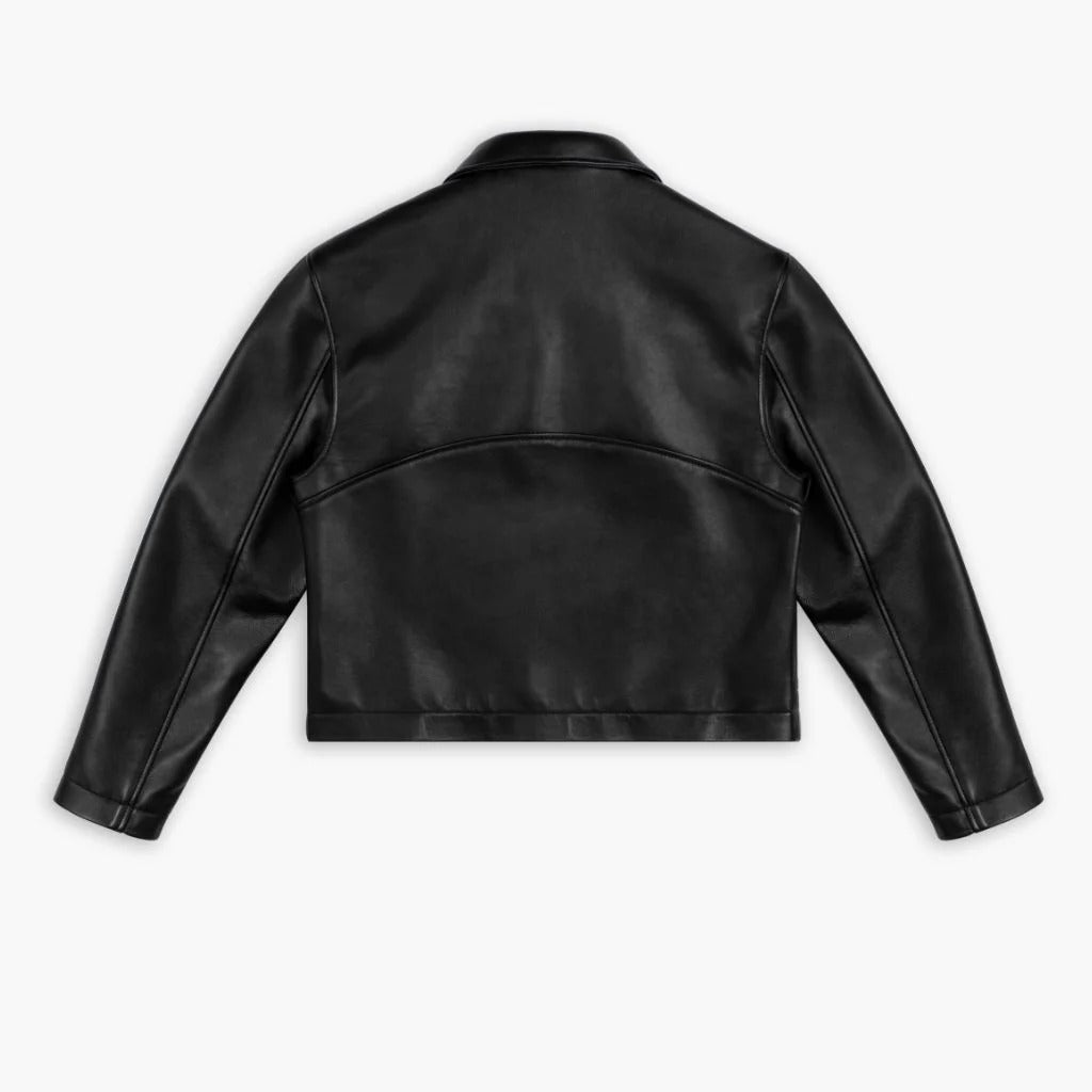 Women's Vintage Black Lambskin Biker Jacket