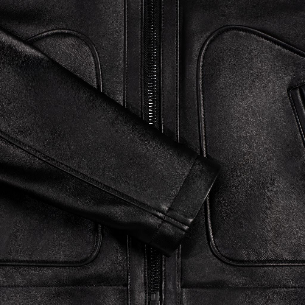 Women's Vintage Black Lambskin Biker Jacket