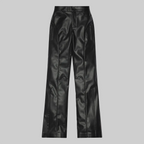 Women's Zip Flare Leather Pants